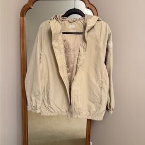 ZARA Sandstone Hooded Zip Jacket